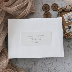 Classic Chic Grey Minimal Return Address Label