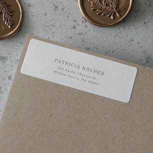Classic Chic Grey Wedding Address Return Label