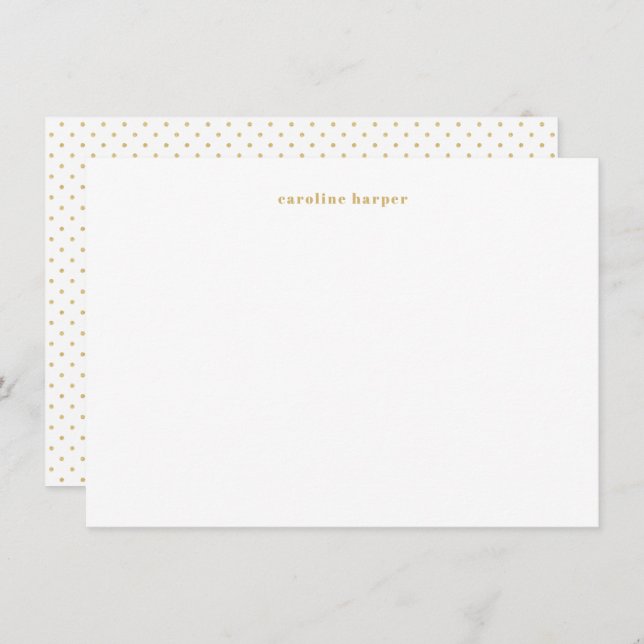 Classic Chic in Gold Personalised Name Card (Front/Back)