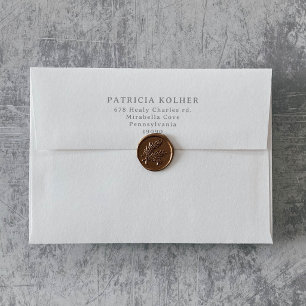 Classic Chic Minimal Grey Wedding Return Envelope