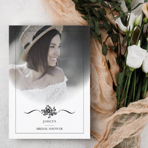 Classic Chic Typography Script Bridal Shower Invitation