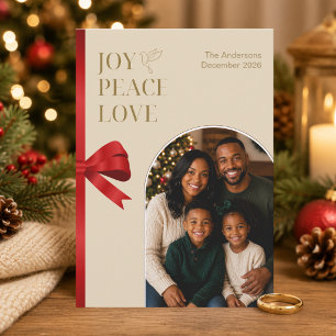 Classic Christian Christmas Family Photo Holiday Card