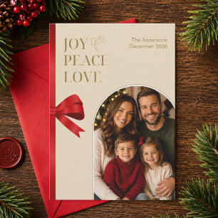 Classic Christian Christmas Family Photo Holiday Card