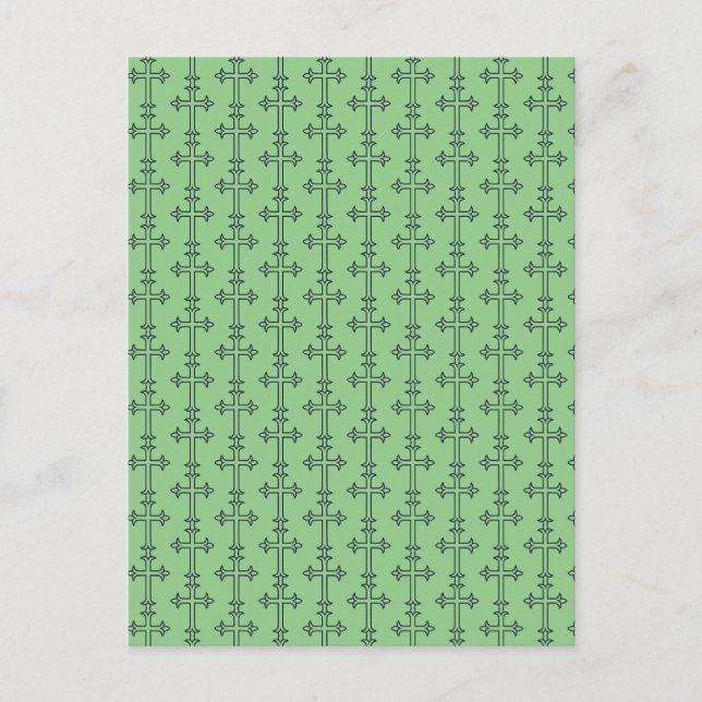 Classic Christian Cross Minimalist Fine Art Postcard (Front)
