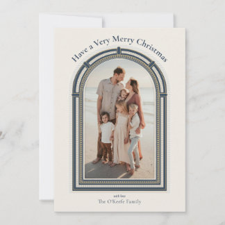 Classic Christmas Arched Holiday Photo Card