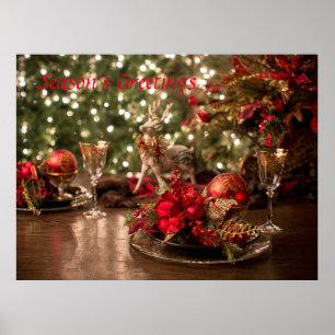 Classic Christmas Art Poster