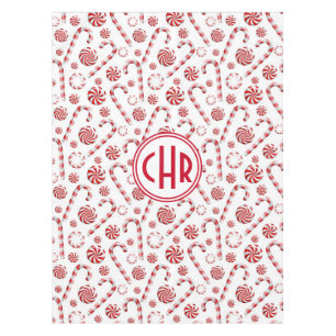 Classic Christmas Candy Cane Car Tablecloth