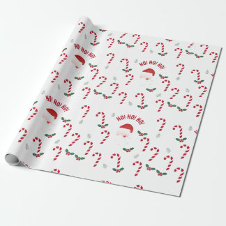 Classic Christmas Candy Cane Wrapping Paper