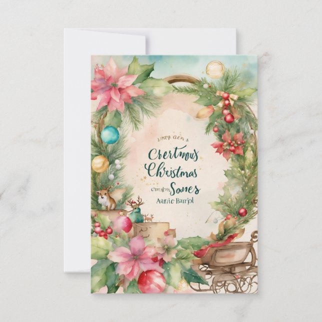 Classic Christmas Charm Invitation (Front)