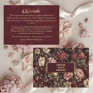Classic Christmas Chinoiserie Romantic Wedding Enclosure Card