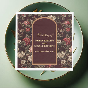 Classic Christmas Chinoiserie Romantic Wedding  Napkin