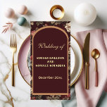 Classic Christmas Chinoiserie Romantic Wedding  Napkin<br><div class="desc">Party with custom personalized paper napkins that look good tucked in the collar. Let your love story unfold in holiday splendor with this "Burgundy Chinoiserie Christmas Romantic Wedding" guest towels. Adorned with floral chinoiserie artistry, gold accents, and graceful script, it embodies the romance and magic of a luxury Christmas celebration....</div>