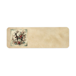 Classic Christmas Deer Address Labels