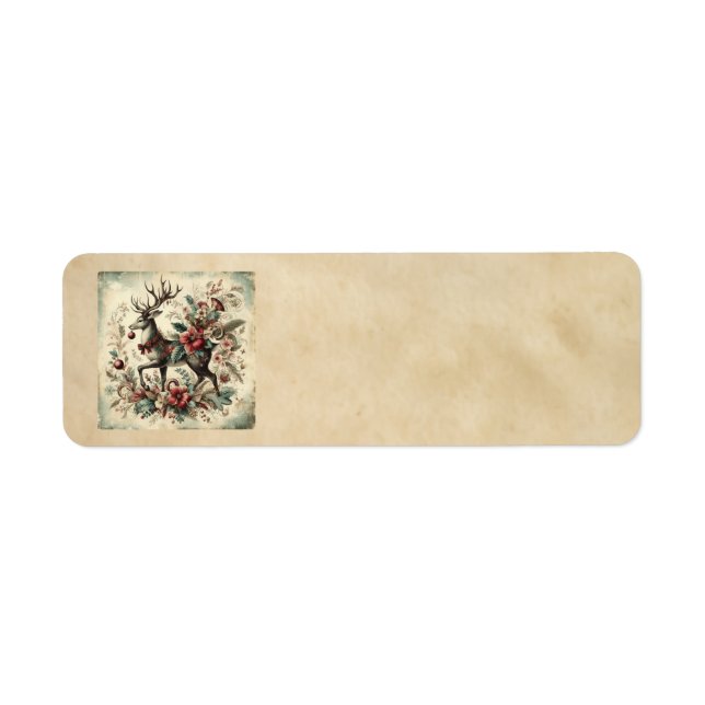 Classic Christmas Deer Address Labels (Front)