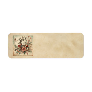 Classic Christmas Deer Address Labels
