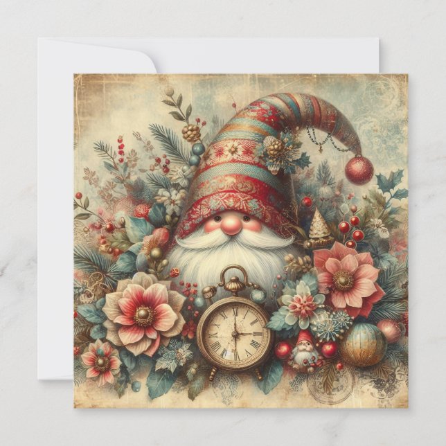 Classic Christmas Deer Greeting Card (Front)