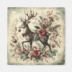 Classic Christmas Deer Magnet