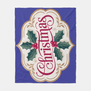 Classic Christmas Elegance Fleece Blanket