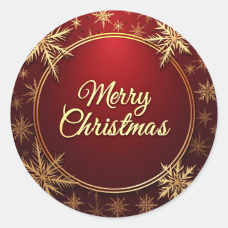 Classic Christmas Elegance Round Sticker