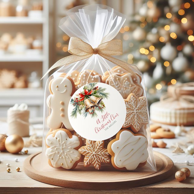 Classic Christmas Elegance Sticker (Classic Christmas Elegance sticker — elegant holiday sticker for cards, gifts, or party favors.)