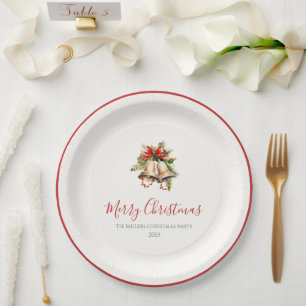 Classic Christmas Elegant Paper Plates