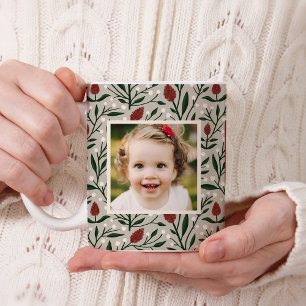 Classic Christmas Floral 2 Photo  Coffee Mug