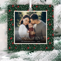 Classic Christmas Floral Frame Photo