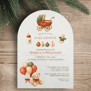 Classic Christmas Gender Neutral Baby Shower Invitation