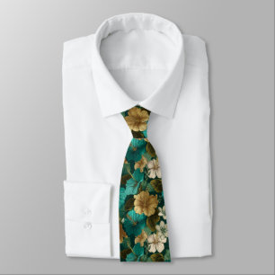 Classic Christmas Gift For Husband Tropical Flower Tie