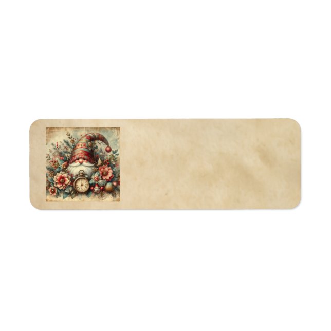 Classic Christmas Gnome Address Labels (Front)