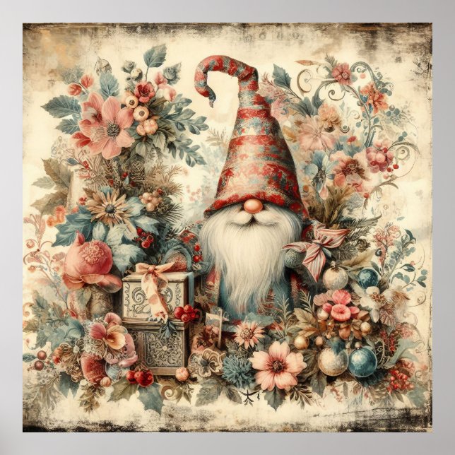 Classic Christmas Gnome Poster (Front)