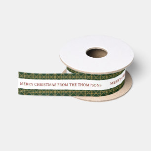 Classic Christmas Heritage Green Plaid Family Satin Ribbon