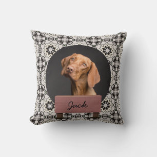 classic christmas holiday Custom Dog Photo Cushion