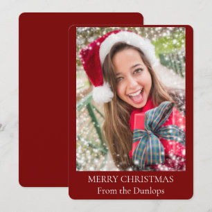 Classic Christmas Holiday Decor Photo 2025 Card