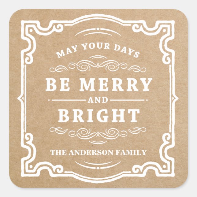 Classic Christmas | Holiday Gift Tag Labels (Front)