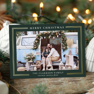 Classic Christmas Holiday Photo Card