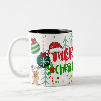 Classic Christmas Icons Two-Tone Coffee Mug