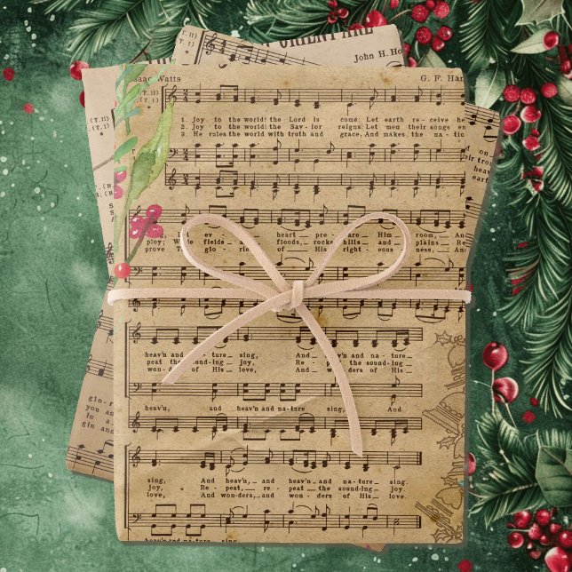 Classic Christmas Music 3 Wrapping Paper Sheets (Creator Uploaded)