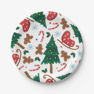 Classic Christmas  Paper Plate