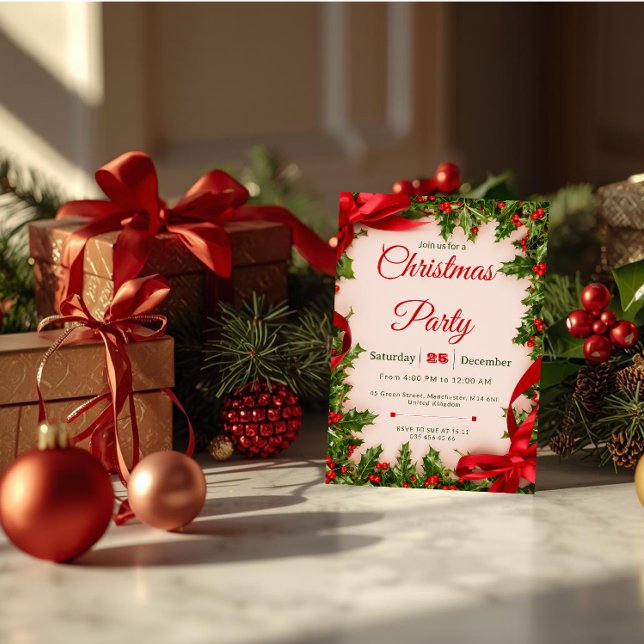 Classic Christmas Party Invitation (Creator Uploaded)