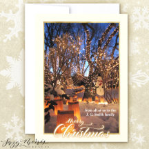 Classic Christmas Photo Flat Tall Card
