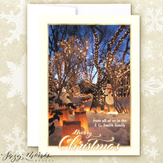 Classic Christmas Photo Flat Tall Card