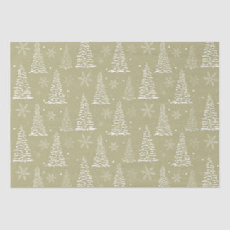 Classic Christmas Pines on Green Tissue Paper