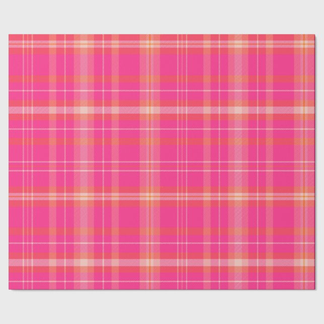 Classic Christmas Plaid collection Pink Collection Wrapping Paper (Seam)