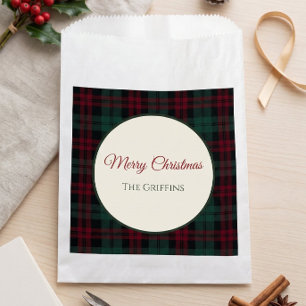 Classic Christmas Plaid Favour Bag