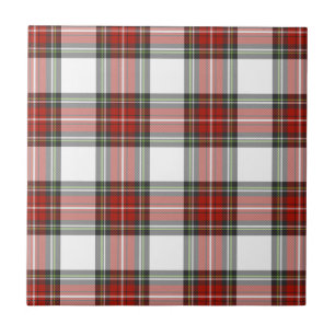 Classic Christmas Plaid Pattern Ceramic Tile