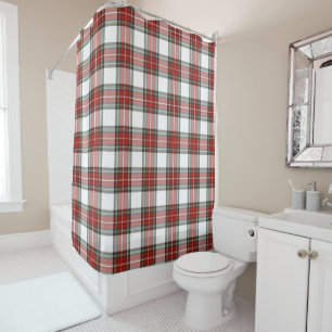 Classic Christmas Plaid Pattern Shower Curtain
