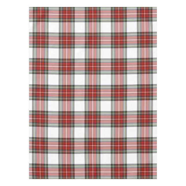 Classic Christmas Plaid Pattern Tablecloth (Front)