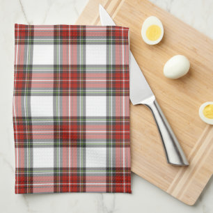 Classic Christmas Plaid Pattern Tea Towel