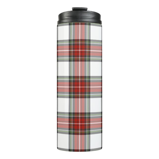 Classic Christmas Plaid Pattern Thermal Tumbler (Front)